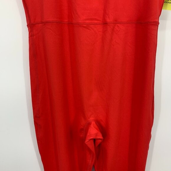 All in Motion Bodysuit Brushed Sculpt Red Scoopneck Sleeveless Jumpsuit - Picture 5 of 10